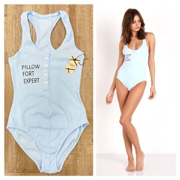 Daydream Nation LA Pillow Fort Bodysuit In Maliblue - Picture 1 of 4